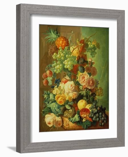 Still Life with Fruit and Flowers-Jan van Os-Framed Giclee Print