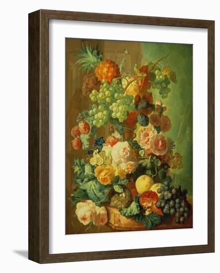 Still Life with Fruit and Flowers-Jan van Os-Framed Giclee Print