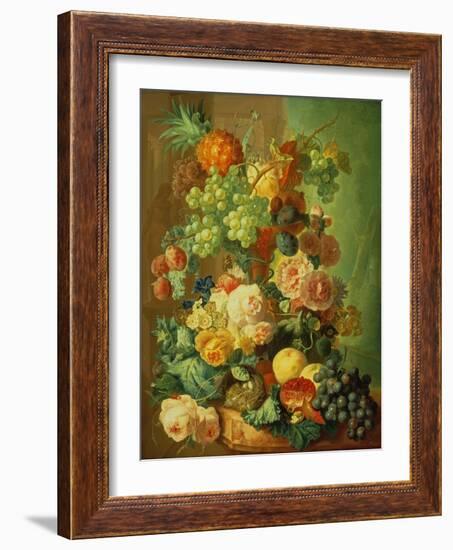 Still Life with Fruit and Flowers-Jan van Os-Framed Giclee Print