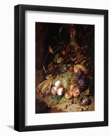 Still-life with Fruit and Insects-Rachel Ruysch-Framed Premium Giclee Print