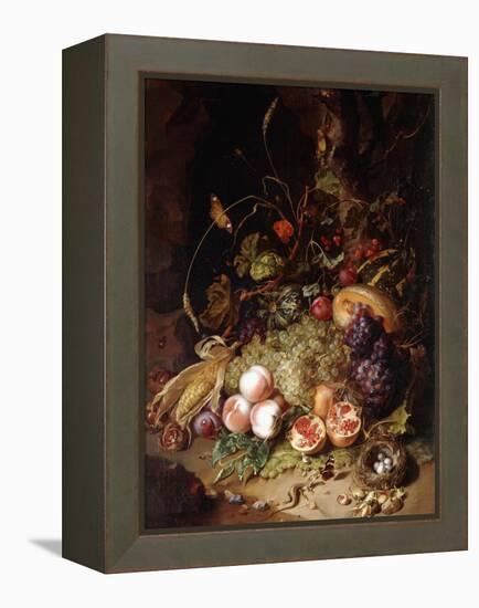Still-life with Fruit and Insects-Rachel Ruysch-Framed Premier Image Canvas