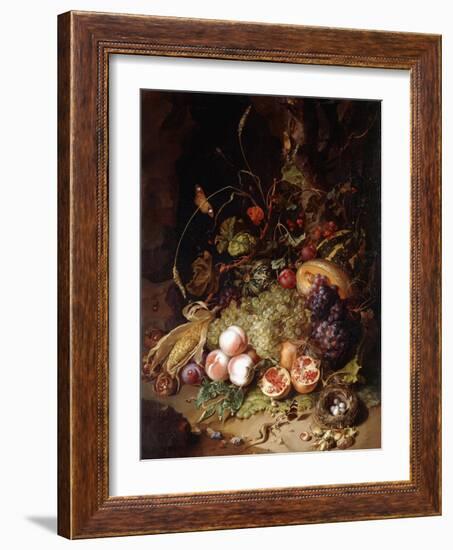 Still-life with Fruit and Insects-Rachel Ruysch-Framed Giclee Print