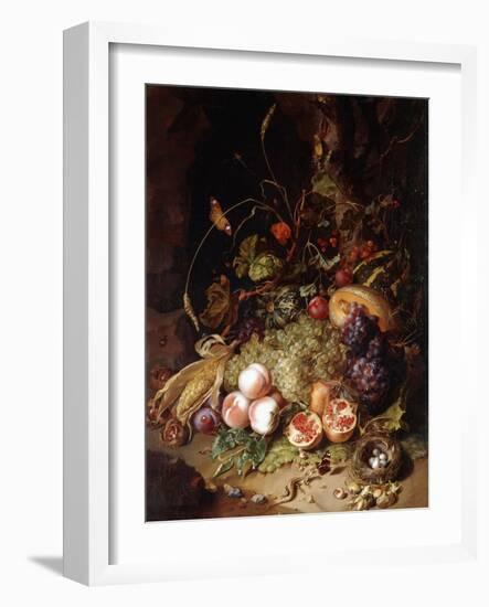 Still-life with Fruit and Insects-Rachel Ruysch-Framed Giclee Print