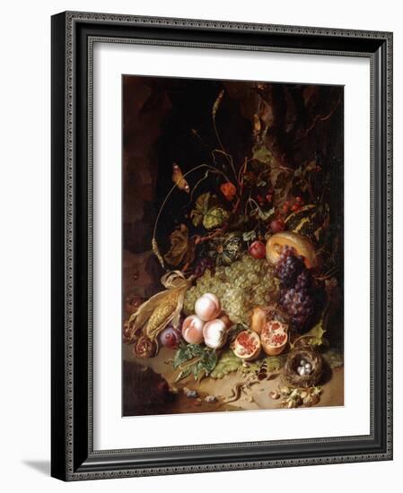 Still-life with Fruit and Insects-Rachel Ruysch-Framed Giclee Print