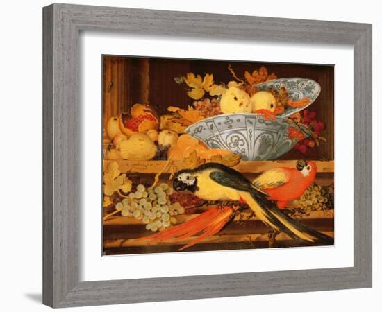 Still Life with Fruit and Macaws, 1622-Balthasar van der Ast-Framed Giclee Print