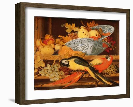 Still Life with Fruit and Macaws, 1622-Balthasar van der Ast-Framed Giclee Print