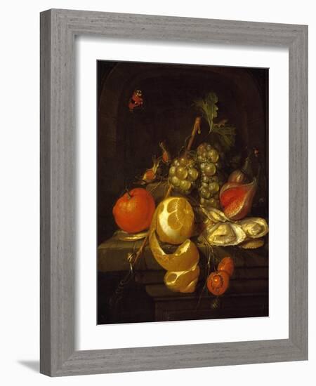 Still Life with Fruit and Oysters, Mid-1650s-Cornelis de Heem-Framed Giclee Print