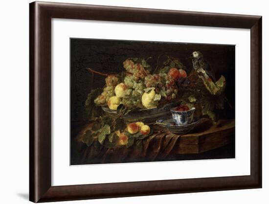 Still Life with Fruit and Parrot, 1645-Jan Fyt-Framed Giclee Print