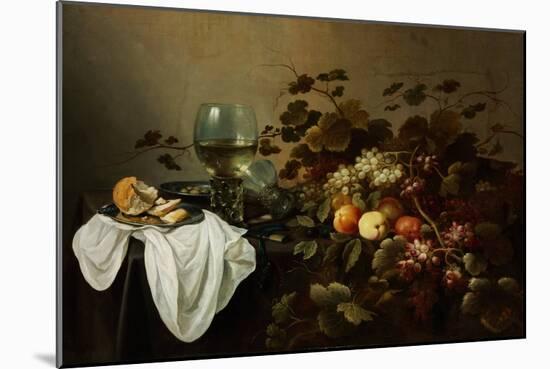 Still Life with Fruit and Roemer - Peinture De Pieter Claesz (C. 1597-1660) - 1644 - Oil on Canvas-Pieter Claesz-Mounted Giclee Print