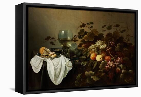 Still Life with Fruit and Roemer - Peinture De Pieter Claesz (C. 1597-1660) - 1644 - Oil on Canvas-Pieter Claesz-Framed Premier Image Canvas
