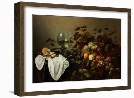 Still Life with Fruit and Roemer-Pieter Claesz-Framed Premium Giclee Print