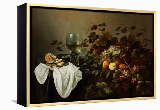 Still Life with Fruit and Roemer-Pieter Claesz-Framed Premier Image Canvas