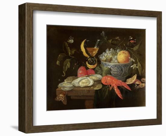 Still Life with Fruit and Shell Fish, 1653-Jan Van, The Elder Kessel-Framed Giclee Print
