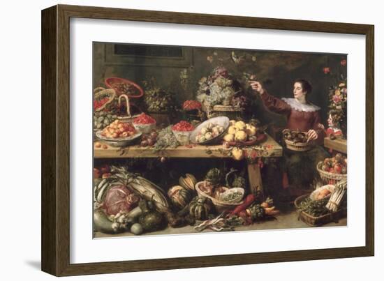 Still Life with Fruit and Vegetables-Frans Snyders Or Snijders-Framed Giclee Print