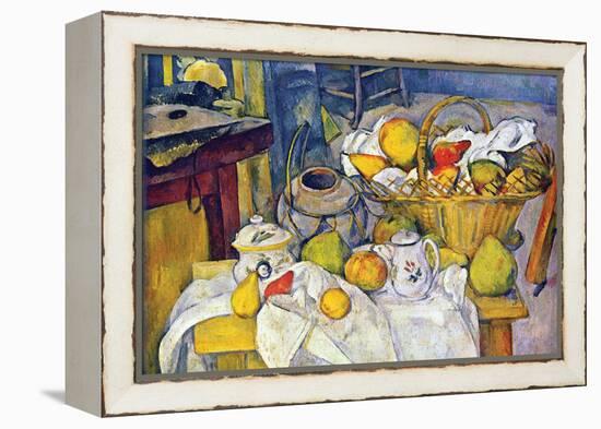 Still Life with Fruit Basket-Paul Cézanne-Framed Stretched Canvas