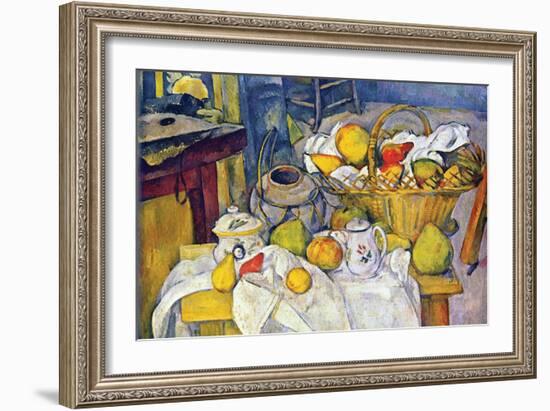 Still Life with Fruit Basket-Paul Cézanne-Framed Art Print