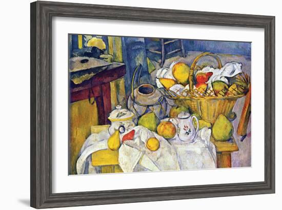 Still Life with Fruit Basket-Paul Cézanne-Framed Art Print