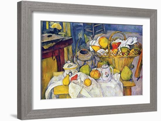 Still Life with Fruit Basket-Paul Cézanne-Framed Art Print