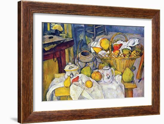 Still Life with Fruit Basket-Paul Cézanne-Framed Art Print