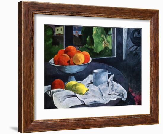 Still Life with Fruit, Brittany, 19th Century-Paul Gauguin-Framed Premium Giclee Print