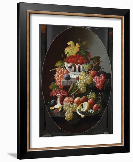 Still Life with Fruit, C.1850-70 (Oil on Canvas)-Severin Roesen-Framed Giclee Print