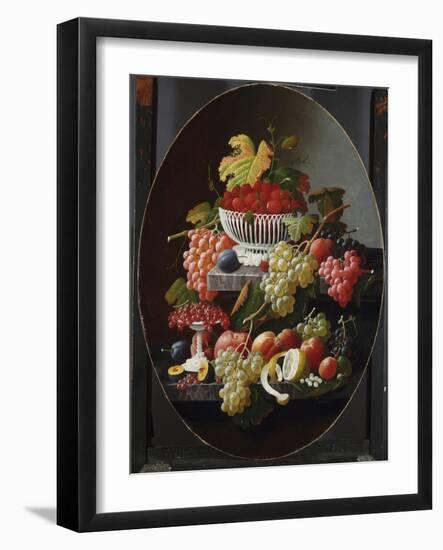 Still Life with Fruit, C.1850-70 (Oil on Canvas)-Severin Roesen-Framed Giclee Print