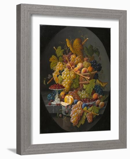 Still Life with Fruit, c.1855-1860-Severin Roesen-Framed Giclee Print