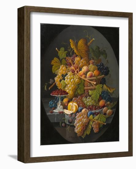 Still Life with Fruit, c.1855-1860-Severin Roesen-Framed Giclee Print