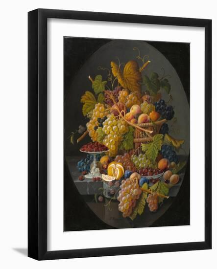 Still Life with Fruit, c.1855-1860-Severin Roesen-Framed Giclee Print