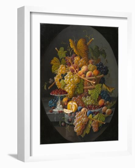 Still Life with Fruit, c.1855-1860-Severin Roesen-Framed Giclee Print