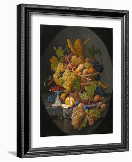 Still Life with Fruit, c.1855-1860-Severin Roesen-Framed Giclee Print