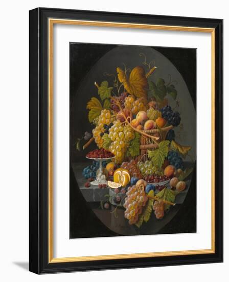 Still Life with Fruit, c.1855-1860-Severin Roesen-Framed Giclee Print