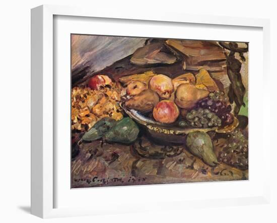 'Still-Life with Fruit', c20th century-Lovis Corinth-Framed Giclee Print