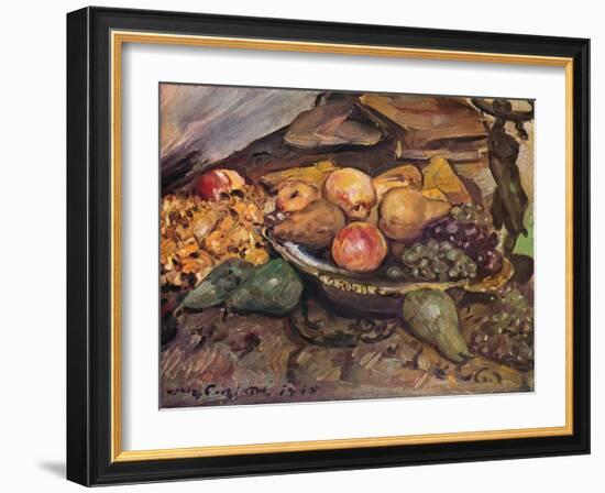 'Still-Life with Fruit', c20th century-Lovis Corinth-Framed Giclee Print