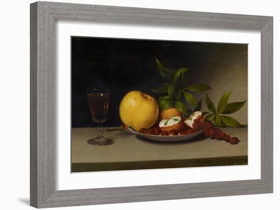 Still Life with Fruit, Cakes and Wine, 1821-Raphaelle Peale-Framed Giclee Print