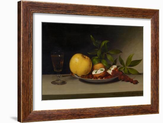 Still Life with Fruit, Cakes and Wine, 1821-Raphaelle Peale-Framed Giclee Print