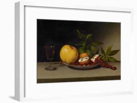 Still Life with Fruit, Cakes and Wine, 1821-Raphaelle Peale-Framed Giclee Print