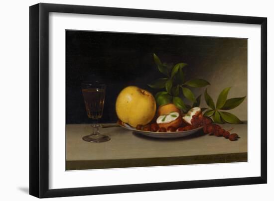 Still Life with Fruit, Cakes and Wine, 1821-Raphaelle Peale-Framed Giclee Print