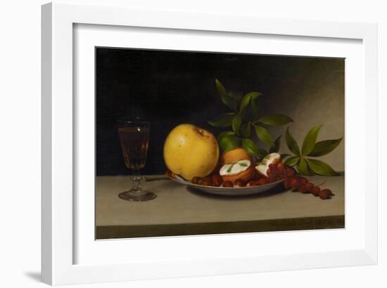 Still Life with Fruit, Cakes and Wine, 1821-Raphaelle Peale-Framed Giclee Print