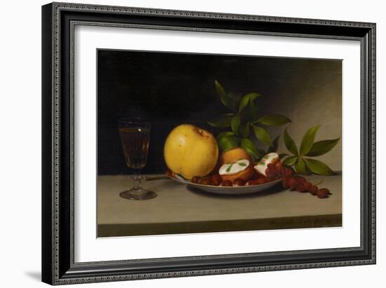 Still Life with Fruit, Cakes and Wine, 1821-Raphaelle Peale-Framed Giclee Print