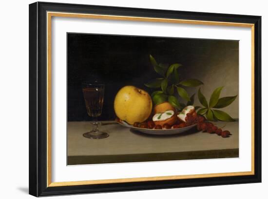 Still Life with Fruit, Cakes and Wine, 1821-Raphaelle Peale-Framed Giclee Print