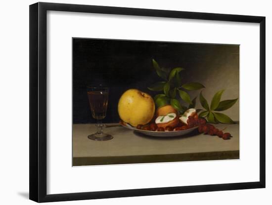 Still Life with Fruit, Cakes and Wine, 1821-Raphaelle Peale-Framed Premium Giclee Print