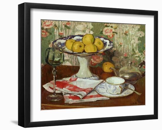 Still Life with Fruit Dish and Cup-Georges Daniel De Monfreid-Framed Giclee Print