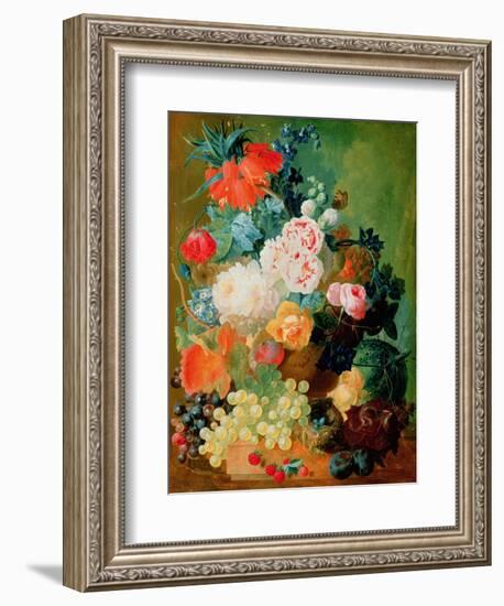 Still Life with Fruit, Flowers and Bird's Nest-Jan van Os-Framed Giclee Print