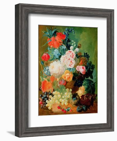 Still Life with Fruit, Flowers and Bird's Nest-Jan van Os-Framed Giclee Print