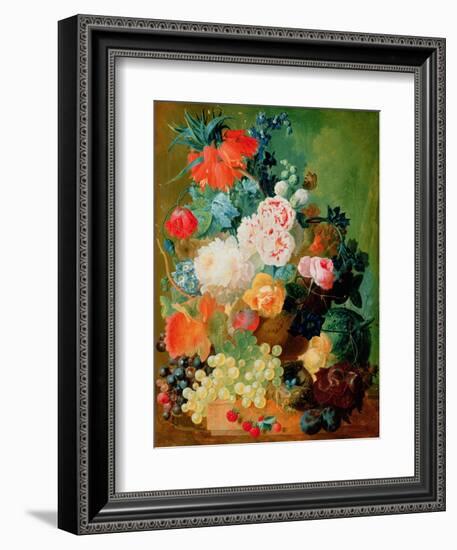 Still Life with Fruit, Flowers and Bird's Nest-Jan van Os-Framed Giclee Print