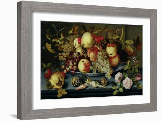 Still Life with Fruit, Flowers and Seafood-Balthasar van der Ast-Framed Giclee Print