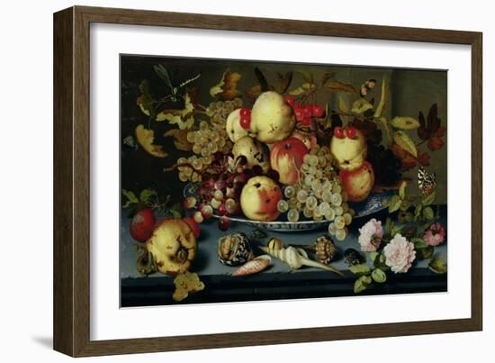 Still Life with Fruit, Flowers and Seafood-Balthasar van der Ast-Framed Giclee Print