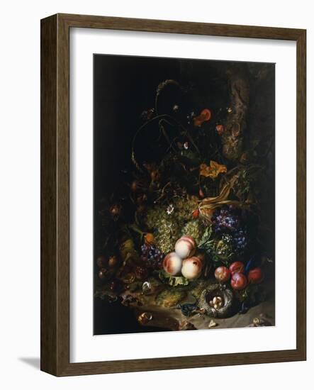 Still Life with Fruit, Flowers, Reptiles and Insects-Rachel Ruysch-Framed Giclee Print