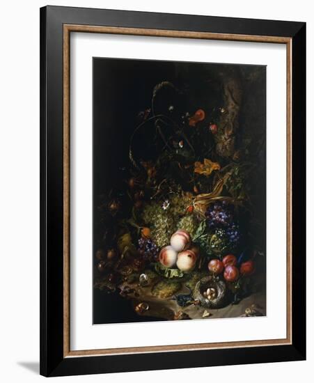 Still Life with Fruit, Flowers, Reptiles and Insects-Rachel Ruysch-Framed Giclee Print